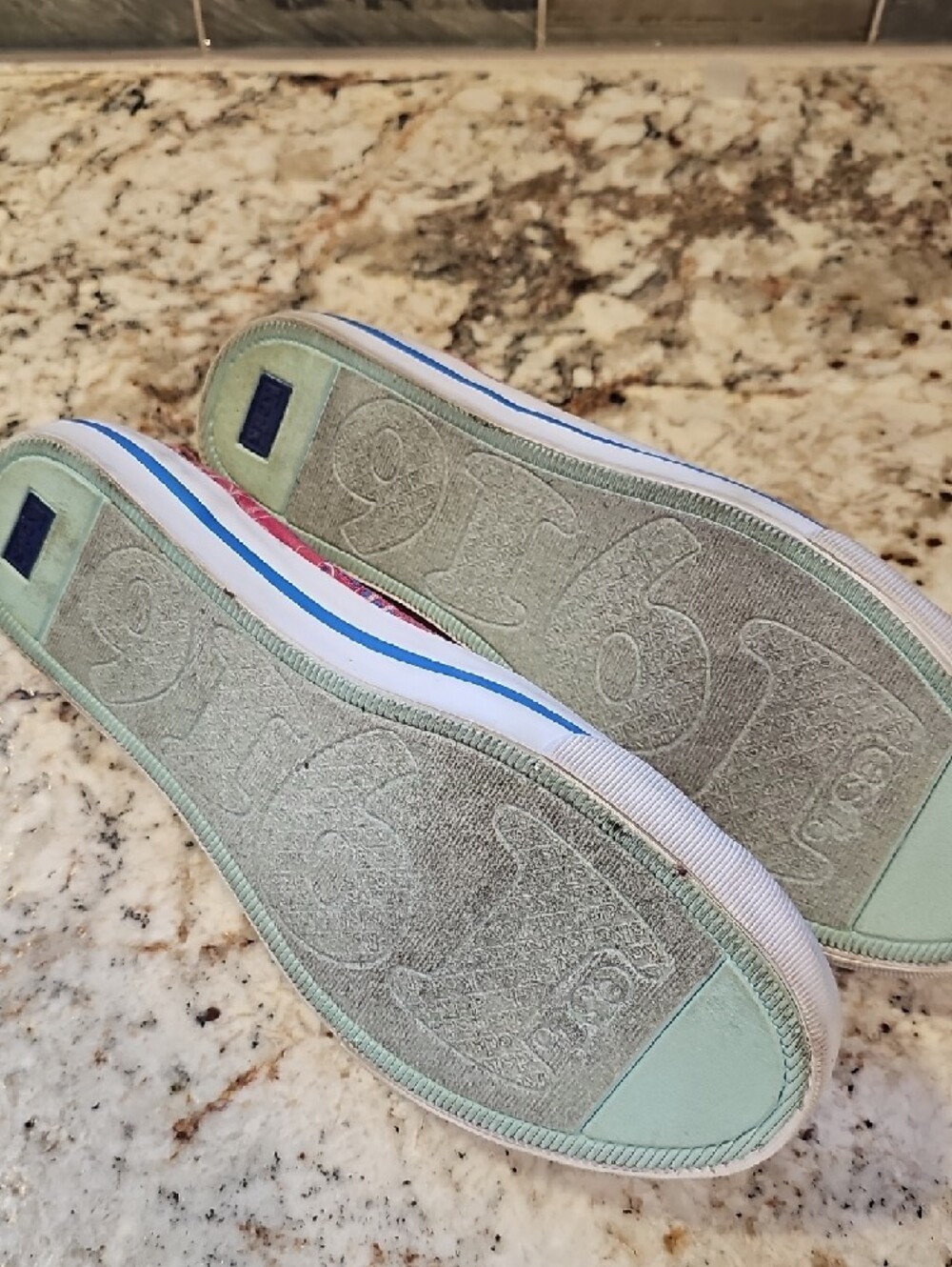 Keds Pink Floral Mary Jane Canvas Flats with Strap - Picture 4 of 7